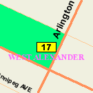 Map of 960 Arlington Street