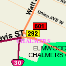 Map of 445 Chalmers Avenue