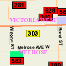 Map of 212 Regent Avenue West