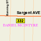 Map of 836 Sargent Avenue