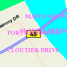 Map of Cloutier Drive Underpass
