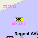 Map of 1425 Regent Avenue West