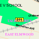 Map of 709 Manhattan Avenue
