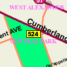 Map of Cumberland  Avenue & Carleton Street