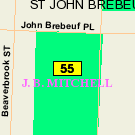 Map of 1920 John Brebeuf Place