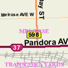 Map of 107 Pandora West