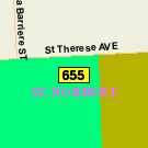 Map of 870 St. Therese Avenue