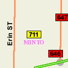 Map of 601 Erin Street