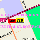 Map of 202 Boulevard Provencher (rear)