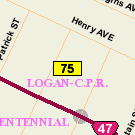 Map of 287 Laura Street