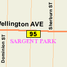 Map of 1017 Garfield Street North